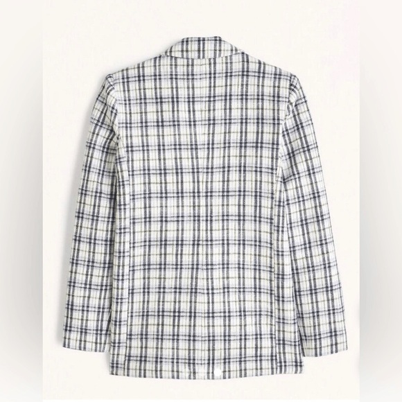 Abercrombie oversized lined boyfriend tweed blazer M - Picture 3 of 7